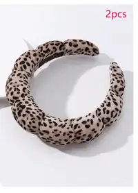 Leopard Print Headband, Makeup Headband, Women's Facial Care Hair Clips Carousel 4