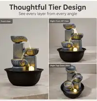 New Creative 3-Tier Desktop Water Fountain Decor Carousel 5