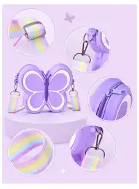 XD New Butterfly-Shaped Silicone Zipper Pouch For Kids, Suitable For Outdoor Us Carousel 1