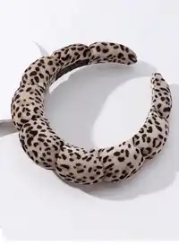 Leopard Print Headband, Makeup Headband, Women's Facial Care Hair Clips