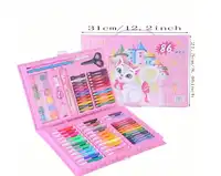 Decoration 36pcs/Set Kids Watercolor Painting Set Including Illustration Book, Crayons And Coloring Pens Set With Drawing Book Carousel 2