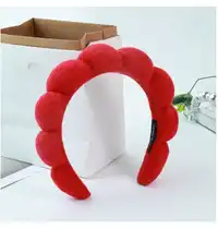 1pc Velvet Spa Skincare Styling Headband, High-Quality Elegant High-Crown Hair Hoop For Face Washing Carousel 5