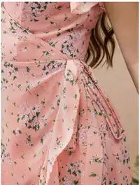 Plus Size Ruffled Ditsy Floral Waist Fit And Flare Woven Dress Carousel 6