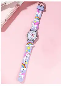 Children's Astronaut Pattern Macaron Color Series Kids Watch Carousel 2