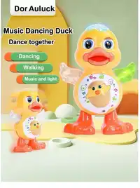 Light-Up Sound Moving Walking Dancing Electric Toy, Toddler Birthday Gift, Toddler Dancing Duck Toy Carousel 5