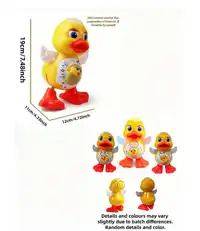 Light-Up Sound Moving Walking Dancing Electric Toy, Toddler Birthday Gift, Toddler Dancing Duck Toy Carousel 6