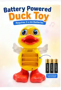 Light-Up Sound Moving Walking Dancing Electric Toy, Toddler Birthday Gift, Toddler Dancing Duck Toy Carousel 3