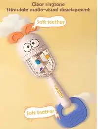 1pc Baby Rattle Toy, Soft Silicone Ears, Auditory Tracking Training Toy To Improve Grip And Motor Skills Carousel 9