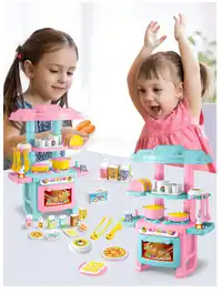 Miniature Kitchen Toy Set For Role Play Game, Pretend Food And Cooking Toys Carousel 6