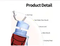 1pc 750ml/26oz 3D Printed Spider Pattern Sports Water Bottle With Straw Carousel 1