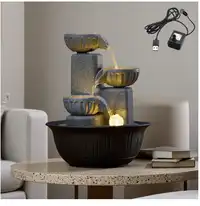 New Creative 3-Tier Desktop Water Fountain Decor Carousel 7
