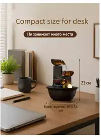 New Creative 3-Tier Desktop Water Fountain Wealth-Attracting Decor Carousel 1
