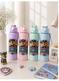 1pc Paw Patrol 800ml/27oz Leak-Proof Flip Top Water Bottle Carousel 4