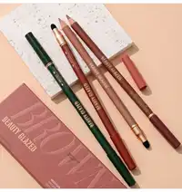 beauty glazed Dual-Ended Lip Liner Pencil, Cream Matte Lip Liner Pencil And Blending Brush Carousel 6