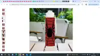 1pc 750ml/26oz 3D Printed Spider Pattern Sports Water Bottle With Straw Carousel 5