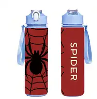 1pc 750ml/26oz 3D Printed Spider Pattern Sports Water Bottle With Straw Carousel 3