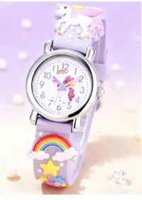 Children's Astronaut Pattern Macaron Color Series Kids Watch