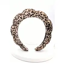 Leopard Print Headband, Makeup Headband, Women's Facial Care Hair Clips Carousel 2