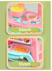 Miniature Kitchen Toy Set For Role Play Game, Pretend Food And Cooking Toys Carousel 7