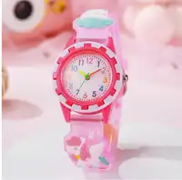 Children's Astronaut Pattern Macaron Color Series Kids Watch, Colorful Plastic Strap Boys Girls Student Watch Carousel 2