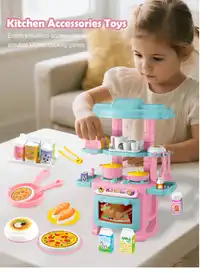 Miniature Kitchen Toy Set For Role Play Game, Pretend Food And Cooking Toys Carousel 4