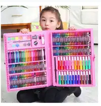 Decoration 36pcs/Set Kids Watercolor Painting Set Including Illustration Book, Crayons And Coloring Pens Set With Drawing Book