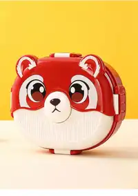 Cute Cartoon Animal Shaped Bento Box, Divided Leak-Proof Food Storage Container Carousel 11