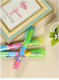 12pcs-Fruit Cartoon Pen-Shaped Erasers, Macaron Color Detachable Building Block Erasers Carousel 3