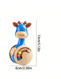 Deer Wobble Sliding Sensory Toy, Baby Educational Early Learning Toy, Infant Soothing Crawling Montessori Toy Carousel 5