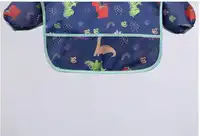 1pc Cartoon Waterproof Long Sleeve Bib, Soft Feeding Bib, Baby Smock, Lightweight For All Seasons Carousel 12