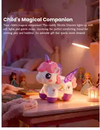 Electric Stunt Spinning Unicorn Toy, Rechargeable With Music & Lights, Cartoon Animal Shaped Toy For Girls Carousel 9