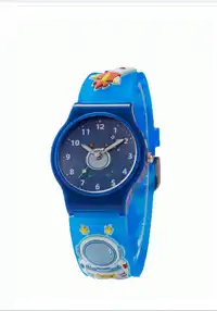 Children's Astronaut Pattern Macaron Color Series Kids Watch, Colorful Plastic Strap Carousel 2