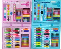 Decoration 36pcs/Set Kids Watercolor Painting Set Including Illustration Book, Crayons And Coloring Pens Set With Drawing Book Carousel 3
