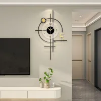 Minimalist Wall Clock with Deer and Geometric Design Carousel 2