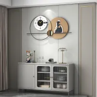 Minimalist Mother Elephant & Calf Wall Clock  Carousel 3