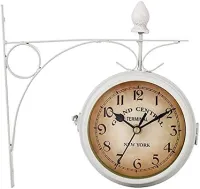 Double-Sided Vintage Wall Clock Creative Double-Sided Home Clock for Enjoying European Retro Style