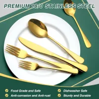 24 Piece Gold Cutlery Gift Set