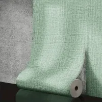 50cmX10m Linen 3D Foam Self-adhesive PVC Solid Color Thickened Waterproof Background Wall Renovation Wallpaper Wall Stickers
