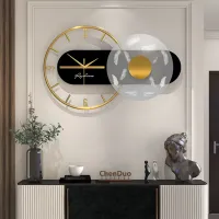 Elegant Gold Feather Accent Wall Clock Carousel 3
