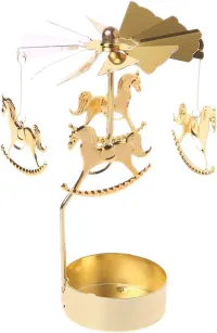 1pc Metal Hot Rotating Candle Holder Christmas Rotating Candle Holder Dinner Party Wedding Party Candle Holder Decoration Gift