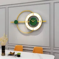 Modern Minimalist White and Gold Wall Clock Carousel 3