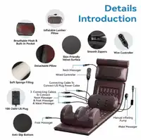 Multi-Functional Full Body Massage Mattress Mat with Heat – Electric Shiatsu Neck, Lumbar, and Foot Massager Cushion – Inflatable Waist Support & Wire Remote Control, 36W Carousel 3