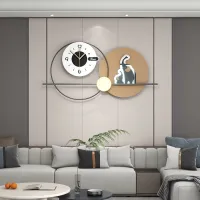 Minimalist Mother Elephant & Calf Wall Clock  Carousel 4