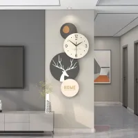 Modern Wall Clock with Deer Silhouette & "HOME" Accent Carousel 2