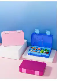1 Pc 810ml Large Capacity Lunch Box With Compartments And Detachable Partitions, Portable Lunch Box