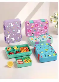 1 Pc 810ml Large Capacity Lunch Box With Compartments And Detachable Partitions, Portable Lunch Box