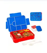 1 Pc 810ml Large Capacity Lunch Box With Compartments And Detachable Partitions, Portable Lunch Box