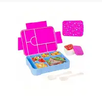 1 Pc 810ml Large Capacity Lunch Box With Compartments And Detachable Partitions, Portable Lunch Box