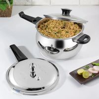 Vinod 18/8 Stainless Steel Splendid Plus Handi Pressure Cooker 5.5L Carousel 3