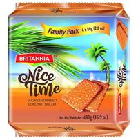 Britannia Nice Time Biscuits 6x80g